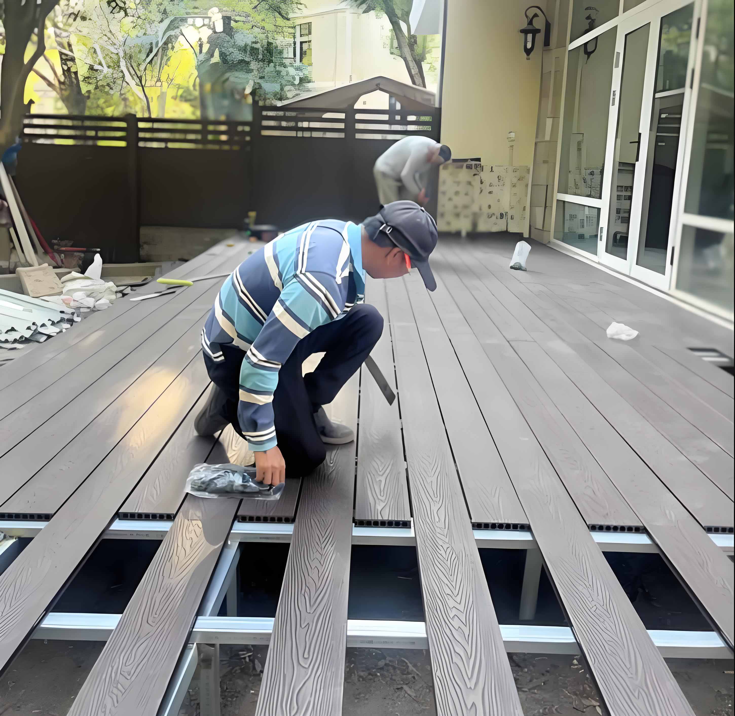China wpc deck material made