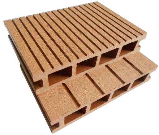 Hollow composite decking board