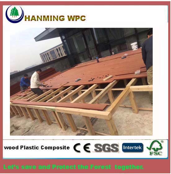 China WPC decking made of wood plastic used for outdoor Deck Floor