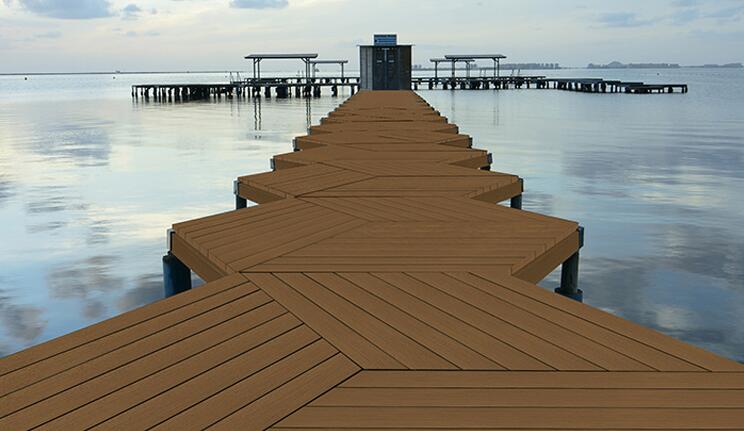 wood plastic deck floor