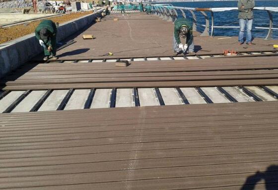 WPC decking install