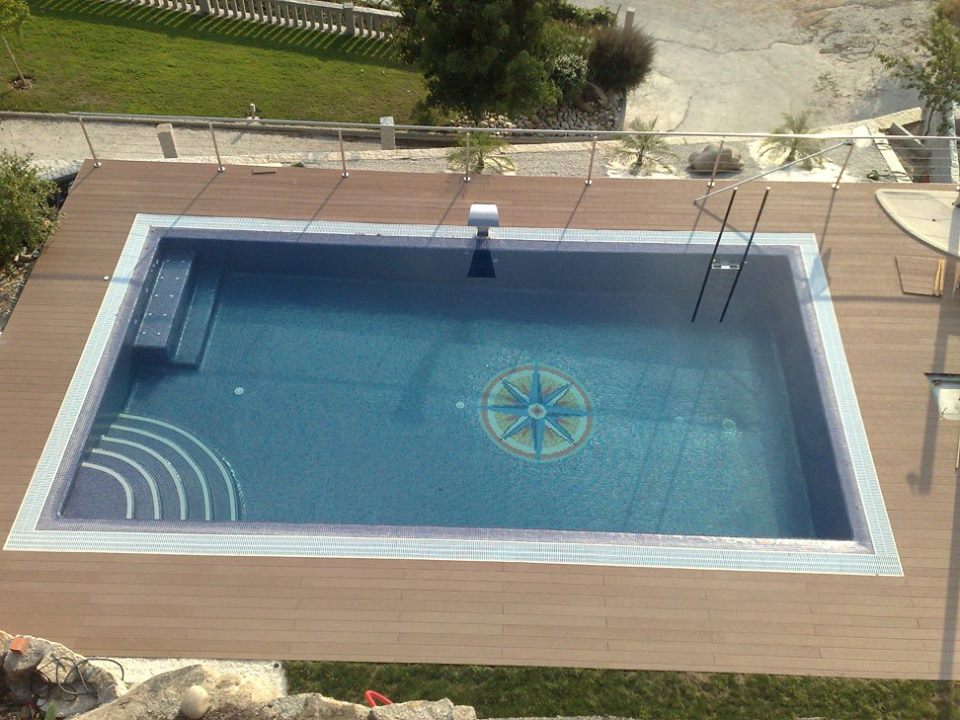 WPC unti-uv swimming pool decking