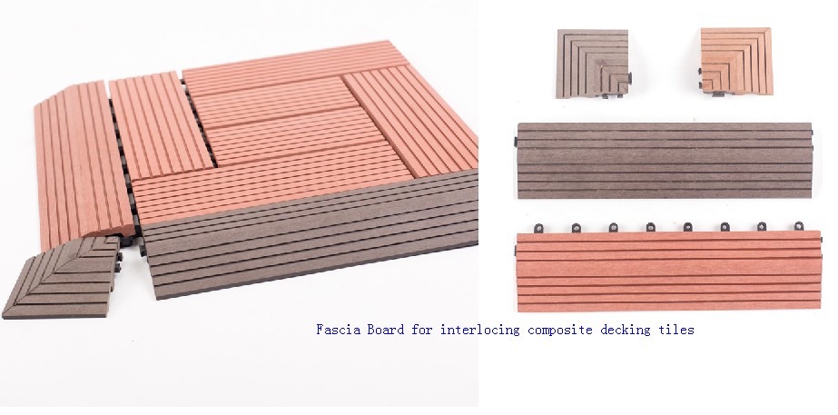 fascia board of interlocking decking tiles