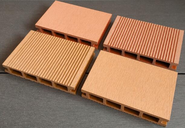 Hollow composite decking boards