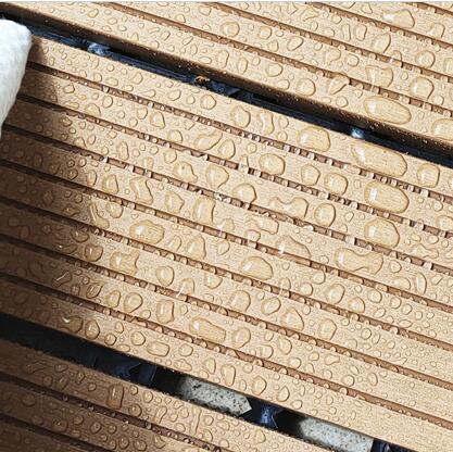 Stable decking tiles made of WPC