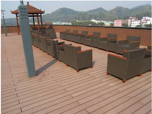 WPC Terrace Plastic Wood Plank Flooring Anti-UV Wood Plastic