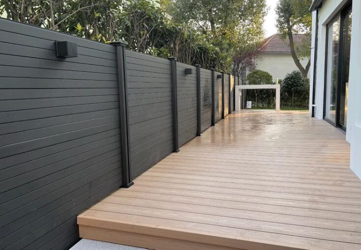 fence and wpc deck