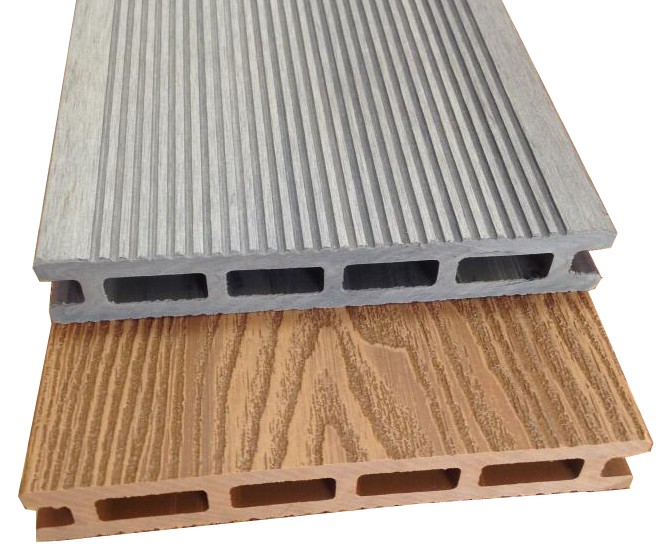 hollow embossed composite decking
