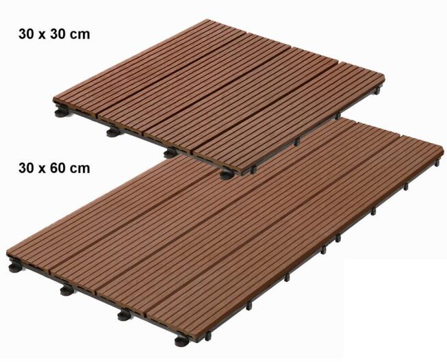 interlocking composite decking tiles