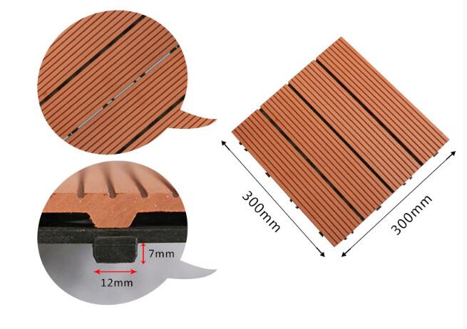 interlocking composite decking tiles