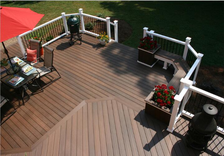 mixed color composite decking 