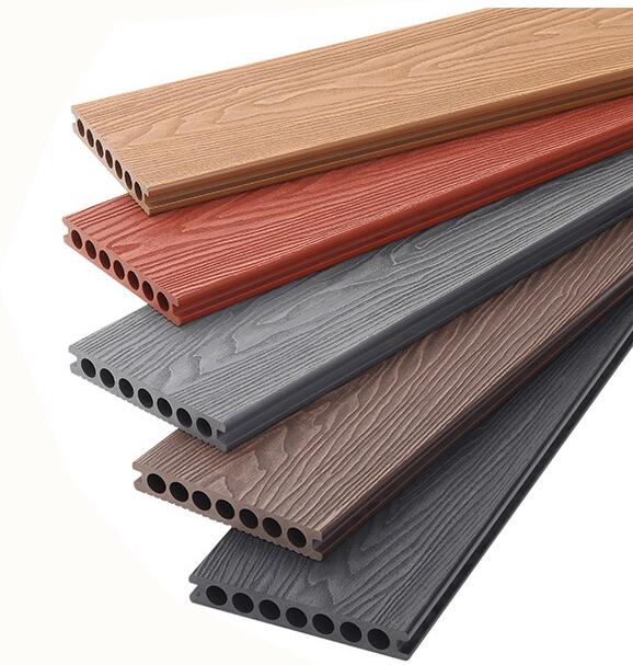 wood texture composite decking timber from China